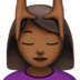 Woman Getting Massage: Medium-dark Skin Tone Emoji Copy Paste ― 💆🏾‍♀ - apple