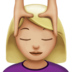 Woman Getting Massage: Medium-light Skin Tone Emoji Copy Paste ― 💆🏼‍♀ - apple