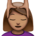 Woman Getting Massage: Medium Skin Tone Emoji Copy Paste ― 💆🏽‍♀ - apple