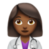 Woman Health Worker: Medium-dark Skin Tone Emoji Copy Paste ― 👩🏾‍⚕ - apple