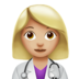 Woman Health Worker: Medium-light Skin Tone Emoji Copy Paste ― 👩🏼‍⚕ - apple