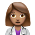 Woman Health Worker: Medium Skin Tone Emoji Copy Paste ― 👩🏽‍⚕ - apple