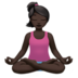 Woman In Lotus Position: Dark Skin Tone Emoji Copy Paste ― 🧘🏿‍♀ - apple