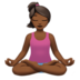 Woman In Lotus Position: Medium-dark Skin Tone Emoji Copy Paste ― 🧘🏾‍♀ - apple