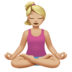 Woman In Lotus Position: Medium-light Skin Tone Emoji Copy Paste ― 🧘🏼‍♀ - apple