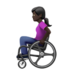 Woman In Manual Wheelchair: Dark Skin Tone Emoji Copy Paste ― 👩🏿‍🦽 - apple