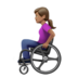 Woman In Manual Wheelchair: Medium Skin Tone Emoji Copy Paste ― 👩🏽‍🦽 - apple