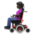 Woman In Motorized Wheelchair: Dark Skin Tone Emoji Copy Paste ― 👩🏿‍🦼 - apple