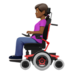 Woman In Motorized Wheelchair: Medium-dark Skin Tone Emoji Copy Paste ― 👩🏾‍🦼 - apple