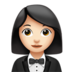 Woman In Tuxedo: Light Skin Tone Emoji Copy Paste ― 🤵🏻‍♀ - apple