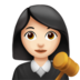 Woman Judge: Light Skin Tone Emoji Copy Paste ― 👩🏻‍⚖ - apple