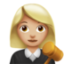 Woman Judge: Medium-light Skin Tone Emoji Copy Paste ― 👩🏼‍⚖ - apple