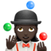 Woman Juggling: Dark Skin Tone Emoji Copy Paste ― 🤹🏿‍♀ - apple
