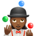 Woman Juggling: Medium-dark Skin Tone Emoji Copy Paste ― 🤹🏾‍♀ - apple