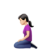 Woman Kneeling: Light Skin Tone Emoji Copy Paste ― 🧎🏻‍♀ - apple