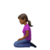 Woman Kneeling: Medium-dark Skin Tone Emoji Copy Paste ― 🧎🏾‍♀ - apple