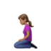 Woman Kneeling: Medium Skin Tone Emoji Copy Paste ― 🧎🏽‍♀ - apple