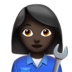 Woman Mechanic: Dark Skin Tone Emoji Copy Paste ― 👩🏿‍🔧 - apple