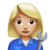 Woman Mechanic: Medium-light Skin Tone Emoji Copy Paste ― 👩🏼‍🔧 - apple