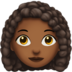 Woman: Medium-dark Skin Tone, Curly Hair Emoji Copy Paste ― 👩🏾‍🦱 - apple