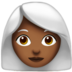 Woman: Medium-dark Skin Tone, White Hair Emoji Copy Paste ― 👩🏾‍🦳 - apple