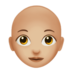 Woman: Medium-light Skin Tone, Bald Emoji Copy Paste ― 👩🏼‍🦲 - apple