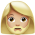 Woman: Medium-light Skin Tone, Beard Emoji Copy Paste ― 🧔🏼‍♀ - apple