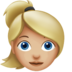 Woman: Medium-light Skin Tone, Blond Hair Emoji Copy Paste ― 👱🏼‍♀ - apple