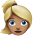 Woman: Medium Skin Tone, Blond Hair Emoji Copy Paste ― 👱🏽‍♀ - apple