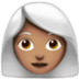 Woman: Medium Skin Tone, White Hair Emoji Copy Paste ― 👩🏽‍🦳 - apple