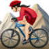 Woman Mountain Biking: Light Skin Tone Emoji Copy Paste ― 🚵🏻‍♀ - apple
