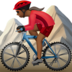 Woman Mountain Biking: Medium-dark Skin Tone Emoji Copy Paste ― 🚵🏾‍♀ - apple