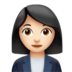 Woman Office Worker: Light Skin Tone Emoji Copy Paste ― 👩🏻‍💼 - apple