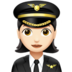 Woman Pilot: Light Skin Tone Emoji Copy Paste ― 👩🏻‍✈ - apple