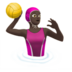 Woman Playing Water Polo: Dark Skin Tone Emoji Copy Paste ― 🤽🏿‍♀ - apple