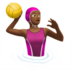 Woman Playing Water Polo: Medium-dark Skin Tone Emoji Copy Paste ― 🤽🏾‍♀ - apple