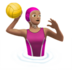 Woman Playing Water Polo: Medium Skin Tone Emoji Copy Paste ― 🤽🏽‍♀ - apple