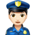 Woman Police Officer: Light Skin Tone Emoji Copy Paste ― 👮🏻‍♀ - apple