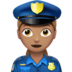 Woman Police Officer: Medium Skin Tone Emoji Copy Paste ― 👮🏽‍♀ - apple