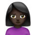 Woman Pouting: Dark Skin Tone Emoji Copy Paste ― 🙎🏿‍♀ - apple
