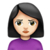 Woman Pouting: Light Skin Tone Emoji Copy Paste ― 🙎🏻‍♀ - apple