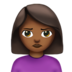 Woman Pouting: Medium-dark Skin Tone Emoji Copy Paste ― 🙎🏾‍♀ - apple