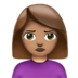 Woman Pouting: Medium Skin Tone Emoji Copy Paste ― 🙎🏽‍♀ - apple
