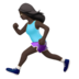 Woman Running: Dark Skin Tone Emoji Copy Paste ― 🏃🏿‍♀ - apple