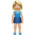 Woman Standing: Medium-light Skin Tone Emoji Copy Paste ― 🧍🏼‍♀ - apple