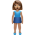 Woman Standing: Medium Skin Tone Emoji Copy Paste ― 🧍🏽‍♀ - apple