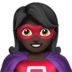 Woman Superhero: Dark Skin Tone Emoji Copy Paste ― 🦸🏿‍♀ - apple