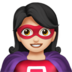 Woman Superhero: Light Skin Tone Emoji Copy Paste ― 🦸🏻‍♀ - apple