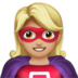 Woman Superhero: Medium-light Skin Tone Emoji Copy Paste ― 🦸🏼‍♀ - apple