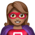 Woman Superhero: Medium Skin Tone Emoji Copy Paste ― 🦸🏽‍♀ - apple